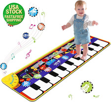 Musical Piano Mat for Toddlers Keyboard Dance Playmat Toy Gift Kids 1-5