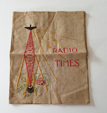 Vintage Radio Times handbestickter Einband Retro 34 cm x 25 cm