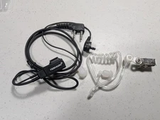 TIDRADIO 2 Pin Acoustic Tube Earpiece w/ Mic PTT for Radio -Kenwood Style-  NEW 