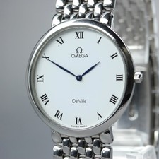 Montre Homme OMEGA De Ville Vintage 1998 Quartz Cal.1478 Roman Silver Near Mint