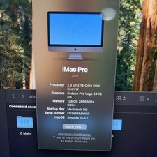 iMac Pro 27" 18-Core 2.3GHz 128GB 4TB Vega 64