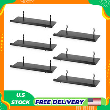 Pegboard Shelves 6 Pack - Medium Shelf for Garage, Sturdy Iron Accessories for S