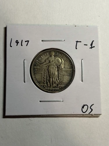 1917 P STANDING LIBERTY QUARTER TYPE 1 CHOICE XF BETTER TYPE COIN
