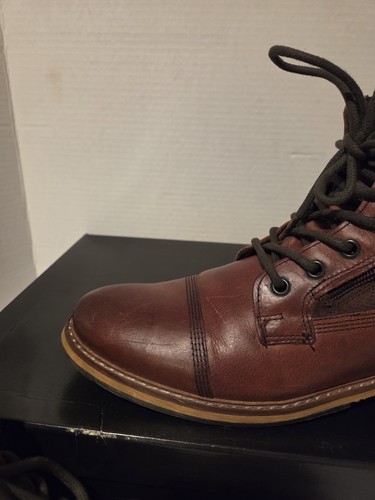 Franco Fortini Dalton Stiefel Herren 8 Braun Leder Knöchel Seitlicher Reißverschluss Leger 354116 - Bild 5 von 14