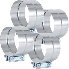 4pcs 5 Stainless Steel 304 Heavy Duty Exhaust Band Clamp Lap Joint Clamps 4pcs 5 Stainless Steel 304 Heavy Duty Exhaust Band Clamp Lap Joint Clamps