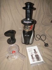 Tribest Slowstar SW-2020 Vertical Slow Juicer & Mincer, in black, complete