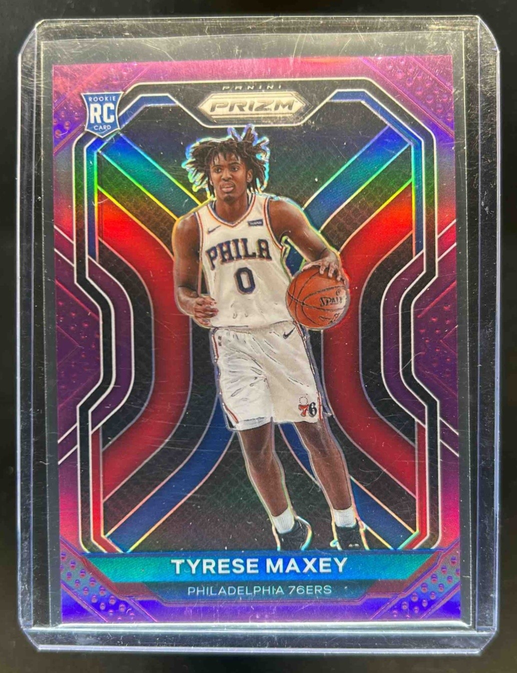 2020-21 Prizm Tyrese Maxey RC Purple Prizm Rookie #/99 76ers