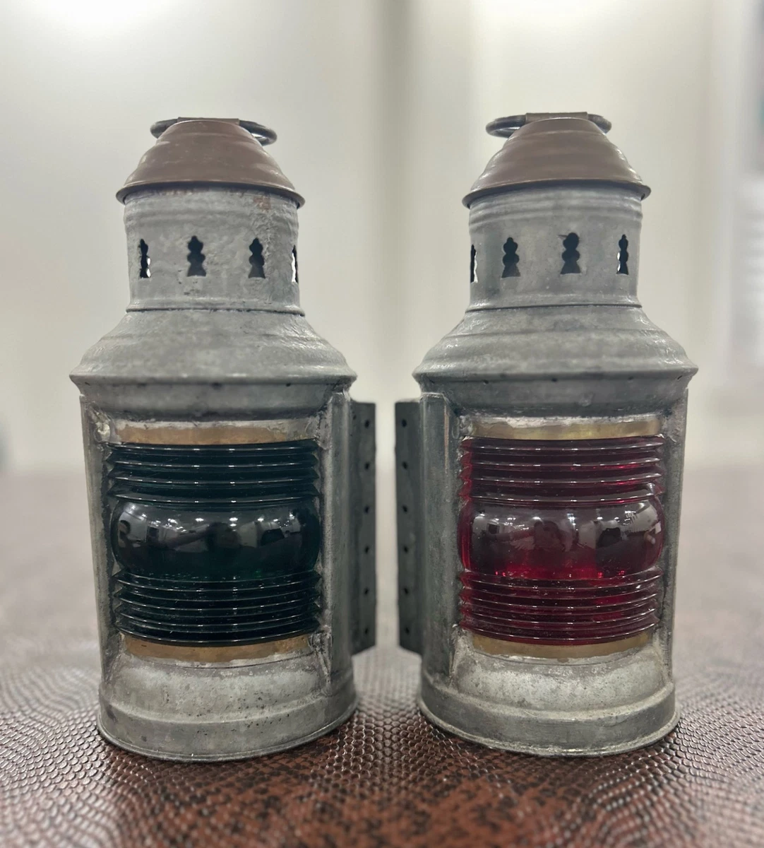Vintage Original WWII Antique Maritime Lamps & Lighting for sale