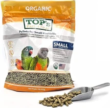 TOP's Parrot Food Bird Pellet Small Hookbills Non-GMO Peanut Soy & Corn Free 1lb