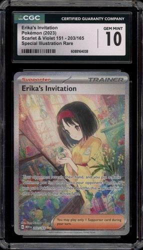 Pokemon Erika's Invitation 151 MEW EN Special Illustration Rare #203 CGC 10