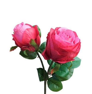 artplants Deko Blume Rose RENATUS, pink-rosa, 45cm, Ø6-8cm