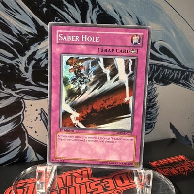 Yugioh Saber Hole 1st Edition Super Rare ABPF-EN073 + BONUS HOLO