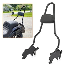 Mofun Gloss Black Tall Detach Passenger Backrest Sissy Bar w/Pad  for Soft Tail