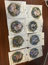 Cat acrylic Christmas ornament set of 8