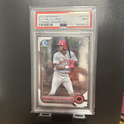 #ad #ad 2022 Bowman Chrome Prospects ROOKIE Elly De La Cruz #BCP 50 RC PSA 9 $30.00