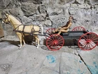 Vintage Marx Johnny West Horse Thunderbolt and Buckboard Wagon