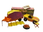 Vtg 1973 Barbie Goin' Camping Set w/Original Box Breezy Buggy Tent Trailer