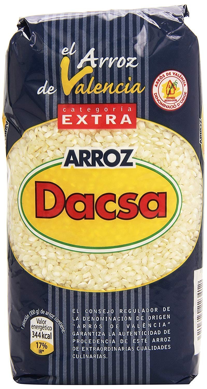 Arroz Valencia Dacsa 1Kg - Auténtico Arroz Español para Paella y Más