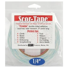 Scor Pal ~ SCOR-TAPE ~ 1/4" x 27 Yards Double Sided