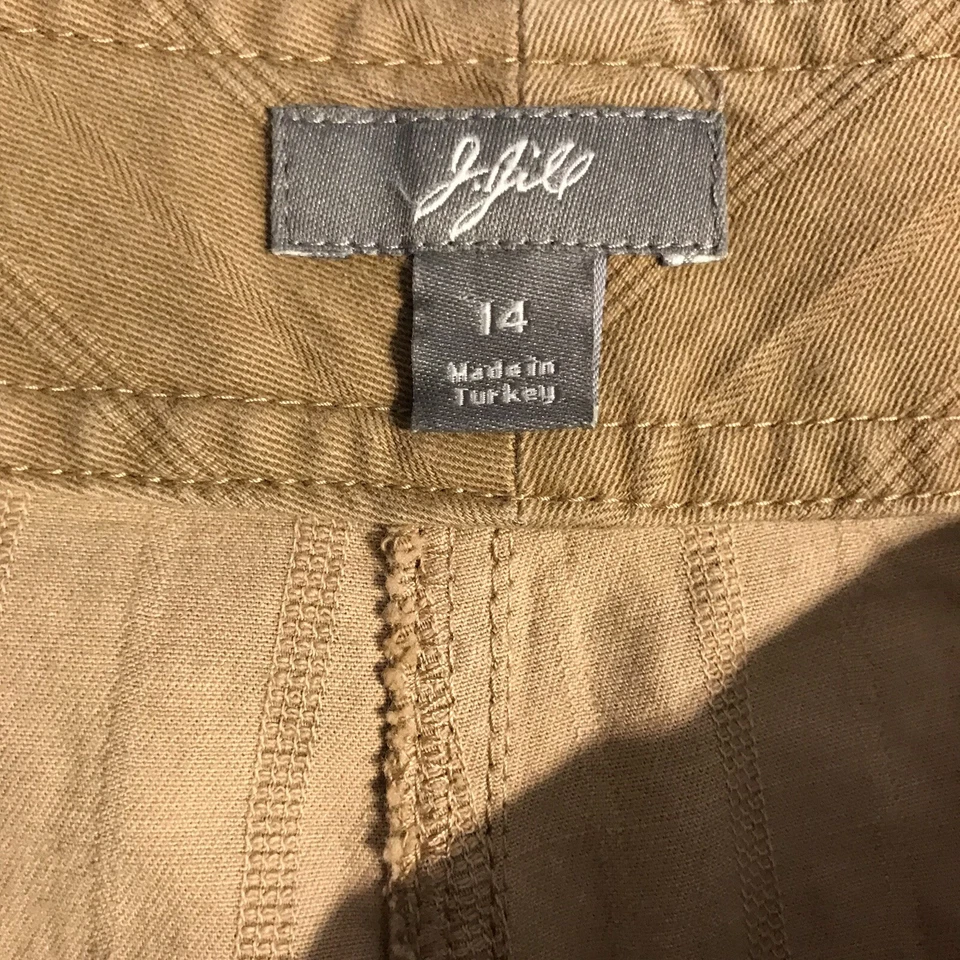 Pantalones Cortos Culotte Jill Rayas Marrón Bolsillos Largos Algodón Elastizado Para Mujer Talla 14” Foto 4 de 4