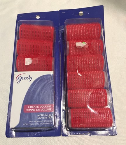 Goody Self Holding Rollers~Lot of 4 Packs-2 Medium and 2 Small 6 Each. - Picture 4 of 6