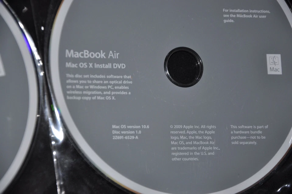 MacBook AIR NEW original DVD not burnt OS X 10.6 Snow Leopard Application DVD - Image 3 of 4