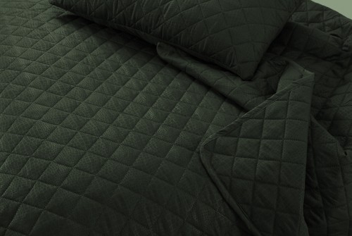Luxus geprägte gesteppte Bettwäsche Sofa Überwurf & Kissenbezug Doppel Kingsize Bett Set - Bild 55 von 61