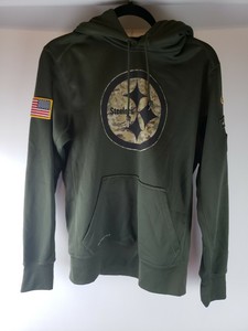 olive steelers hoodie