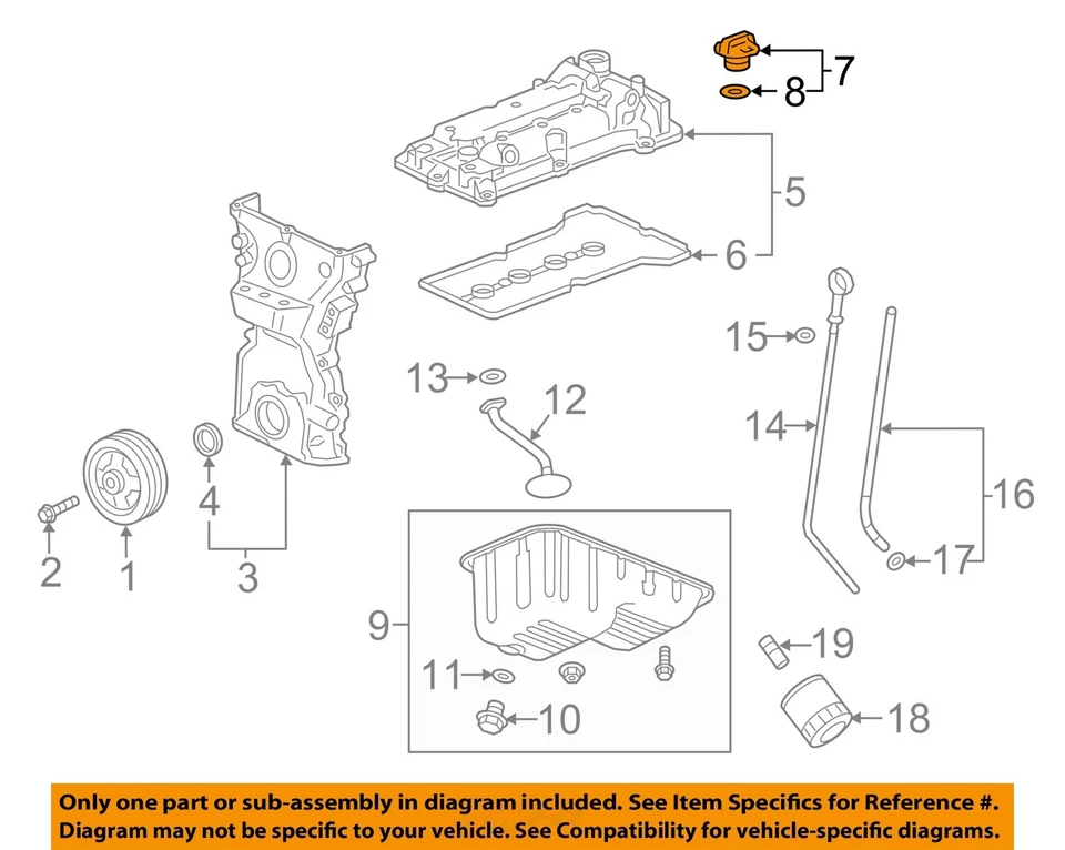 Chevy Spark 1.2 2013-2015 tapa de llenado de aceite nueva GM # 25192207 Foto 4 de 4