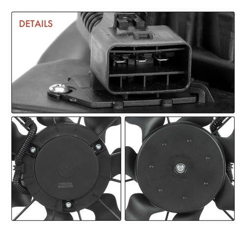 AC Condenser & Cooling Fan w/ Shroud Kit for Hyundai Elantra 2011-2013 L4 1.8L - Picture 8 of 9