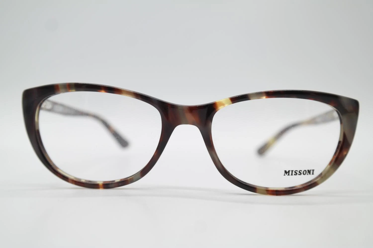 Eyeglasses MISSONI MI26702 Brown Beige Blue Oval Eyeglasses Frames Eyeglasses New