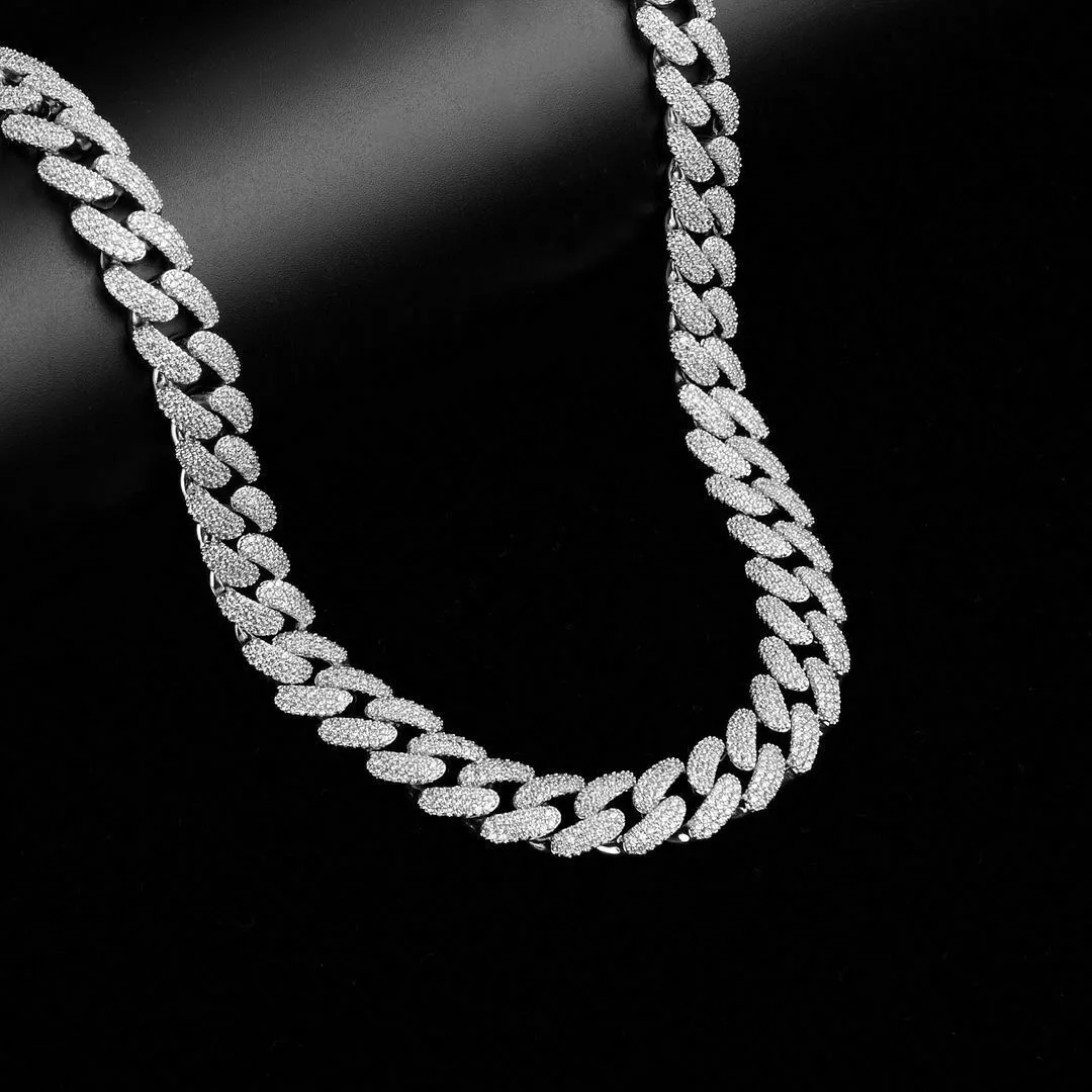 White gold iced out chain online