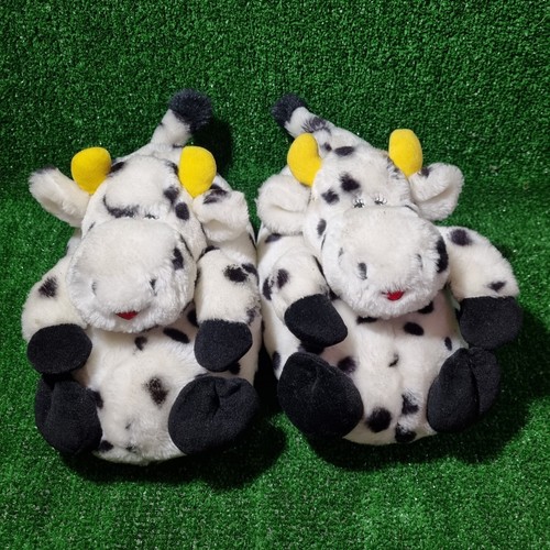 St Michael M&S Novelty Cow Slippers Uk Size 3-4 - Picture 2 of 10