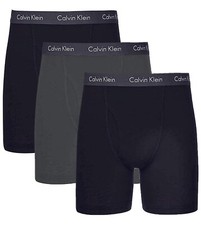 Calvin Klein, Men's 3 Pk Moisture Wicking Cotton Boxer Brief Choose Size 