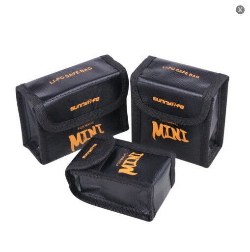 SUNNYLIFE Für DJI Mavic Mini Lipo Batterie Akku Tasche Safe Bag Shell Schutz Hülle Schwarz