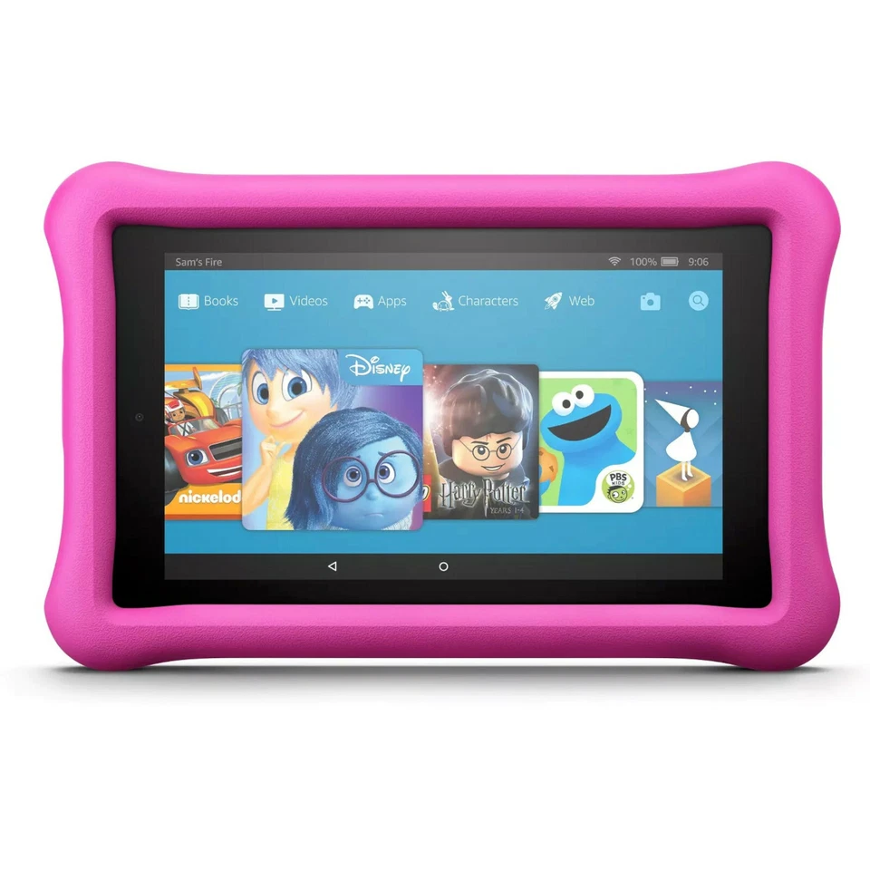 NEW Amazon Fire Tablet Kids Edition 16GB 7th Generation PINK Kid Proof Case - Image 2 of 3
