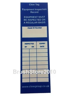 Ladder Inspection Tag - Equipment Inspection Record -Insert CTI LADDER TAGS