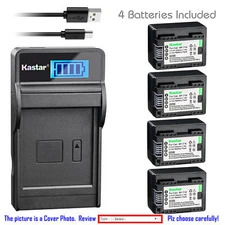 BP-718 CG-700 Battery or LCD Slim Charger for Canon LEGRIA HF M36 M306 M46 M406