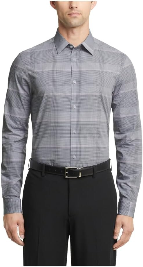 Мужская рубашка Calvin Klein Non Iron серый Мульти 165 дюймов 32-33 7390₽