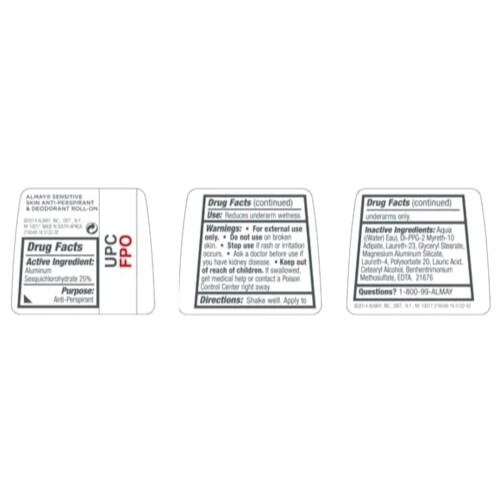 5 Pack Almay Sensitive Skin Roll On Fragrance Free Anti Perspirant 1.7 Oz Each - Bild 4 von 6