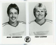 HTF 1981-82 Crombeen/Currie St. Louis Blues NHL Orig. Player Press Photo 8"x10"