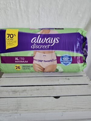 Always Depends womens underwear Sz XL package of 26