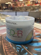 50-Pack Memorex Recordable CD-R Media 52x 700mb 80min BRAND NEW