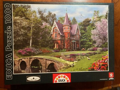 Educa  ''Cobbled Bridge Cottage'' 1000 Piece Puzzle ''USED''  