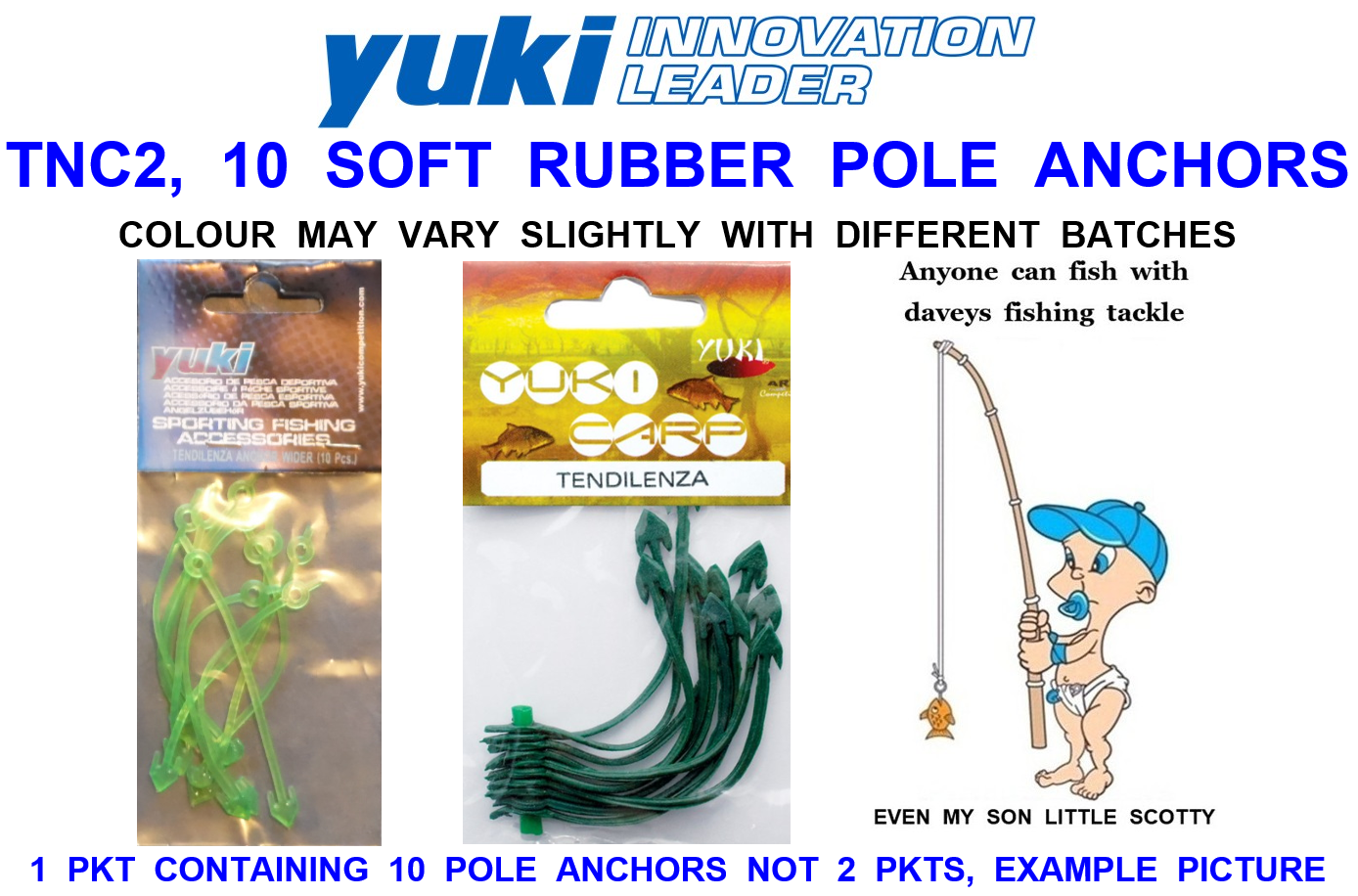 TNC2 YUKI 10 SOFT RUBBER POLE RIG WINDER ANCHORS FOR COARSE CARP POLE FISHING