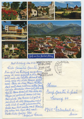 49768 - greeting from the moor bath Aibling - postcard, expired 21.5.1985