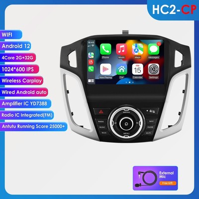 9''Android Car GPS Radio Carplay 32G For Ford Focus 3 MK 3 2011-17 DAB+ Bluetooth