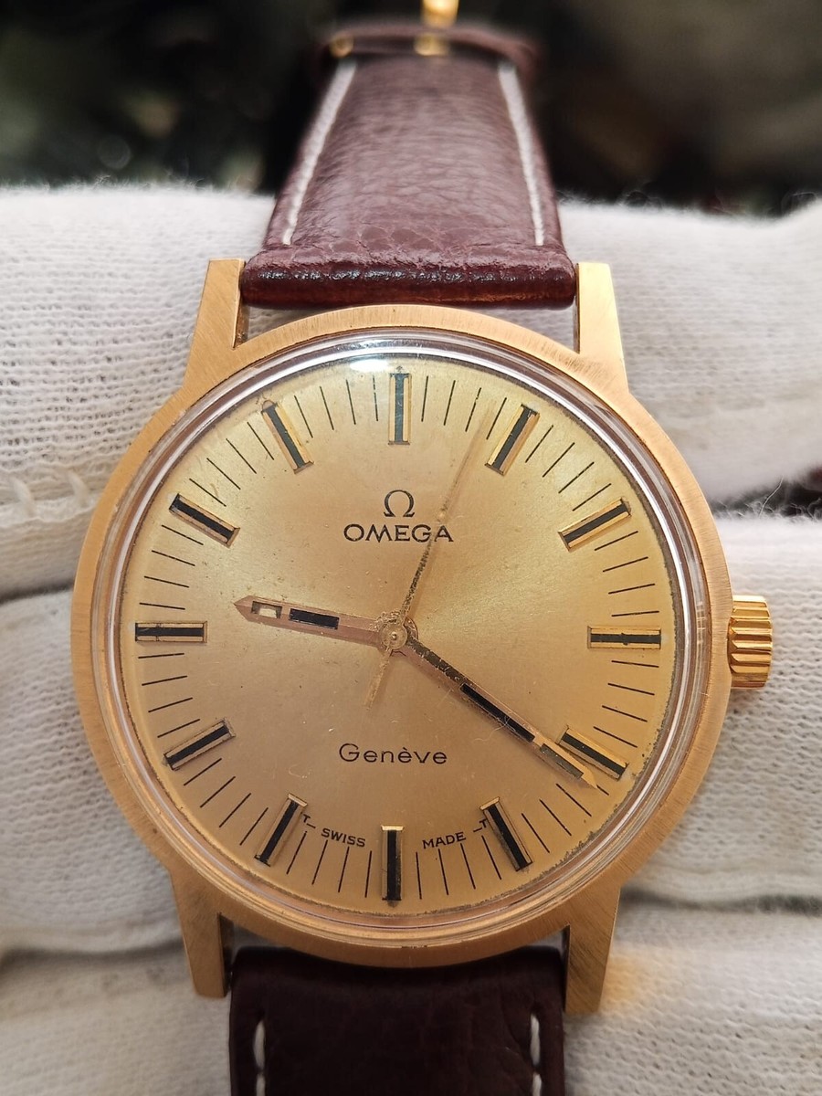 Vintage Mint Omega 601 Gold Plated Geneve IZI Back 20 Micron