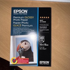 Image of Epson Premium Glossy Photo Paper 10x15cm 40 Sheets NEW SEALED