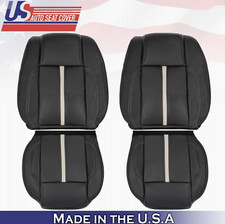 2010 For Ford Mustang Gt Coupe Front 2 Top 2 Bottom Leather Seat Covers Black 2010 For Ford Mustang Gt Coupe Front 2 Top 2 Bottom Leather Seat Covers Black